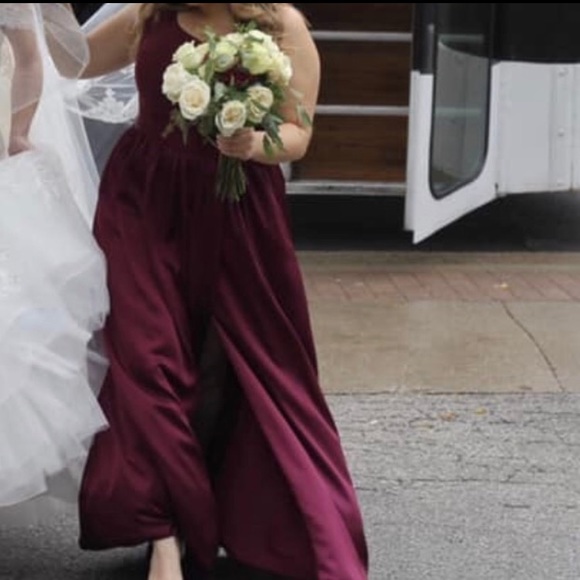 Vera Wang One Shoulder Dress With Satin Sash - Picture 1 of 4